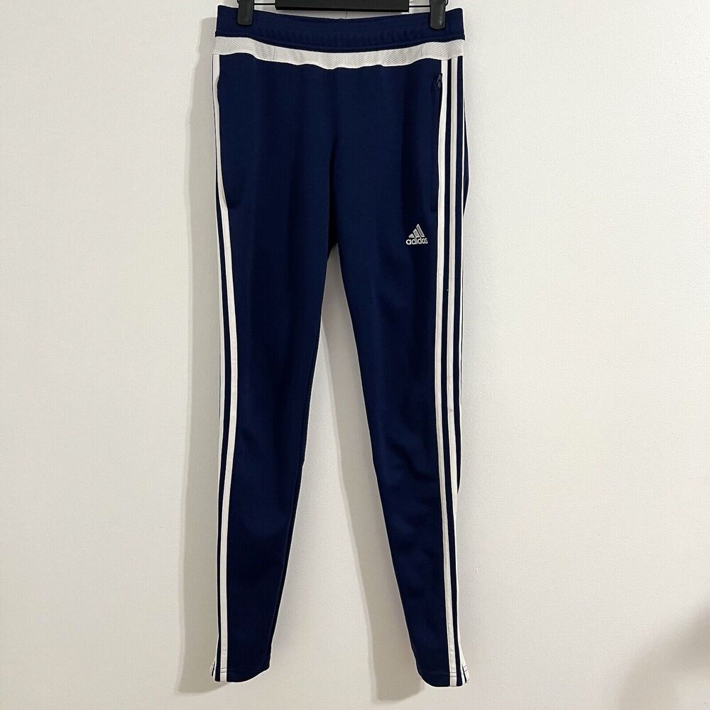 Adidas Tiro 15 Jogger Pants Size XS Navy Blue White Stripes Climacool Running